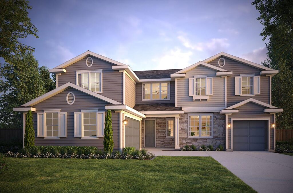 exterior of Plan 3 at Avalon by Trumark Homes at River Islands in Lathrop, CA