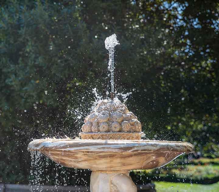 outdoor fountain with water
