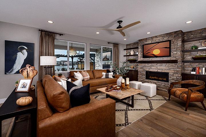 Balboa at River Islands warm living room