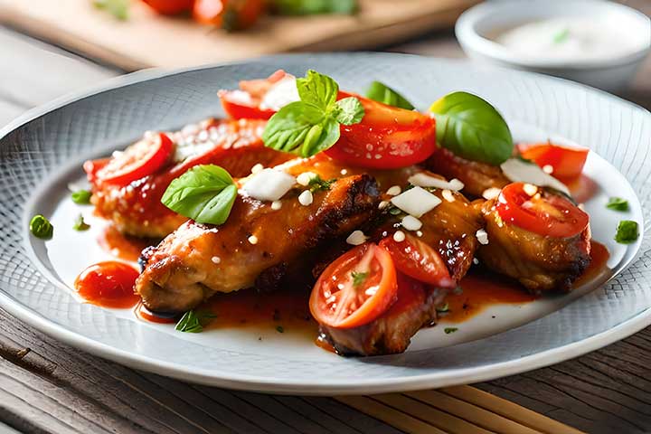 chicken with mozzarella and tomatoes